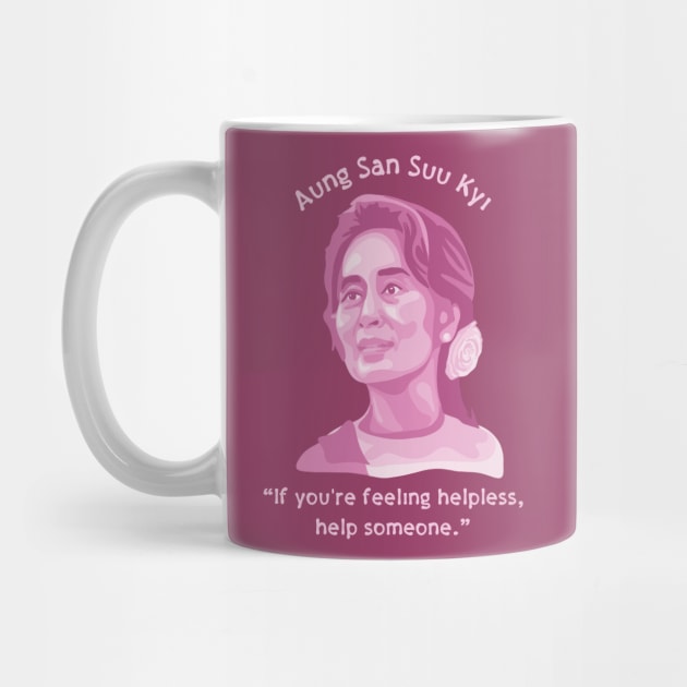 Aung San Suu Kyi Portrait and Quote by Slightly Unhinged